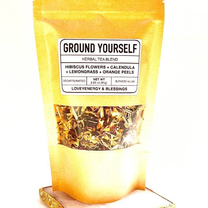 Loveyenergy & Blessings - Wholesale Loose Tea - GROUND YOURSELF Handcrafted Herbal Tea Blend Loose Leaf Tea