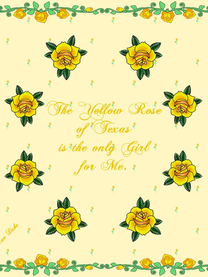 Bandana - Yellow Rose of Texas for wholesale by American Duke