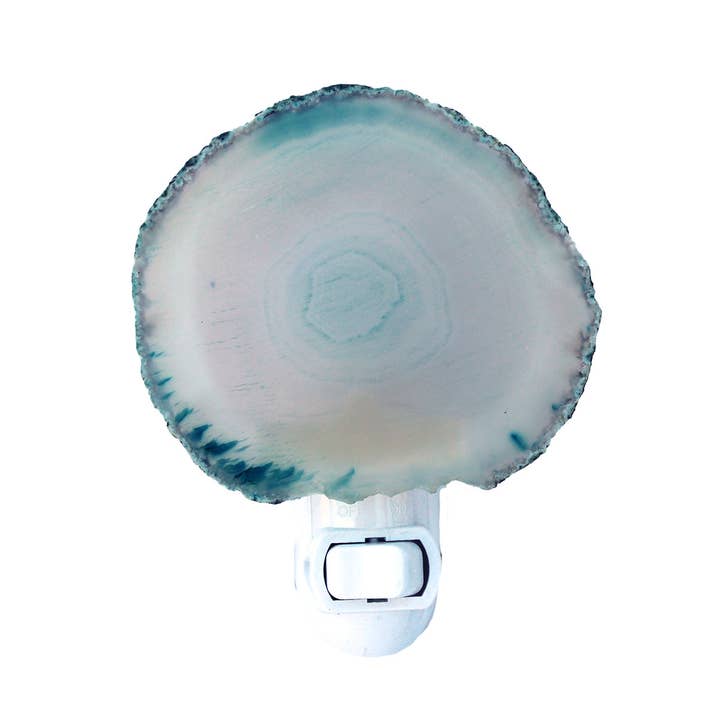 California Seashell Company - Wholesale Night Light - 3"+ Sliced Agate Night Light - Choose from Assorted Colors3
