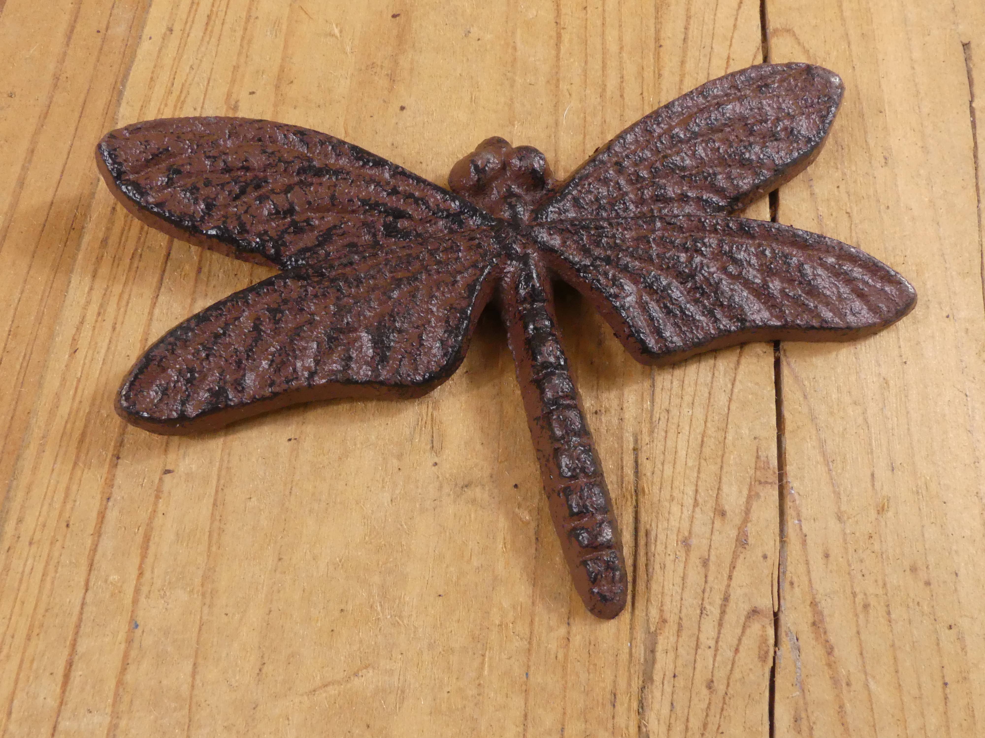 Midwest Craft House - Wholesale Wall Accent - CAST IRON DRAGONFLY WALL DECOR WITH HANGING RING1