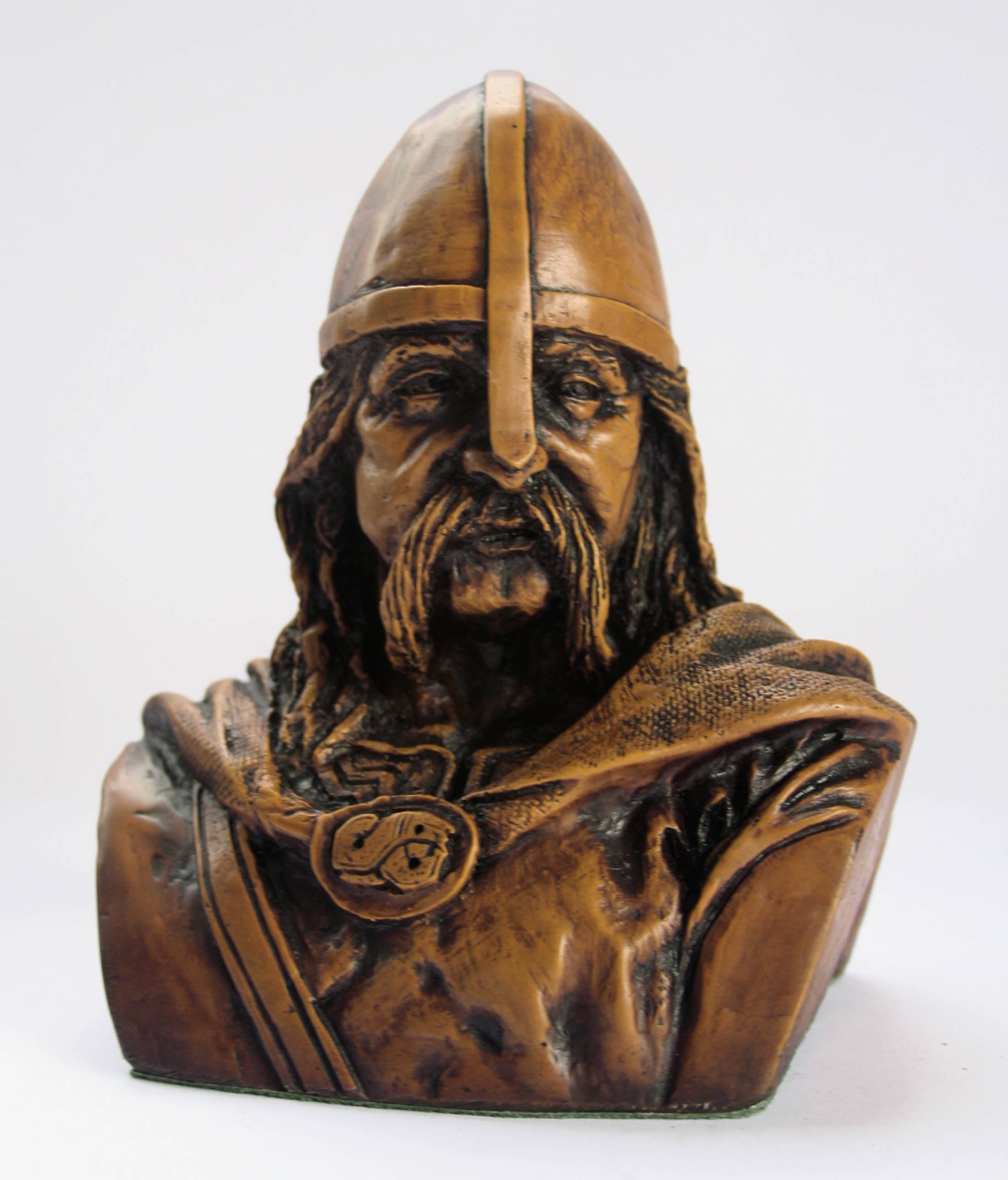 Oakapple Designs Ltd - Wholesale Decorative Figurine - Viking Warrior Bust - Reproduction Carving - Pagan Warrior.