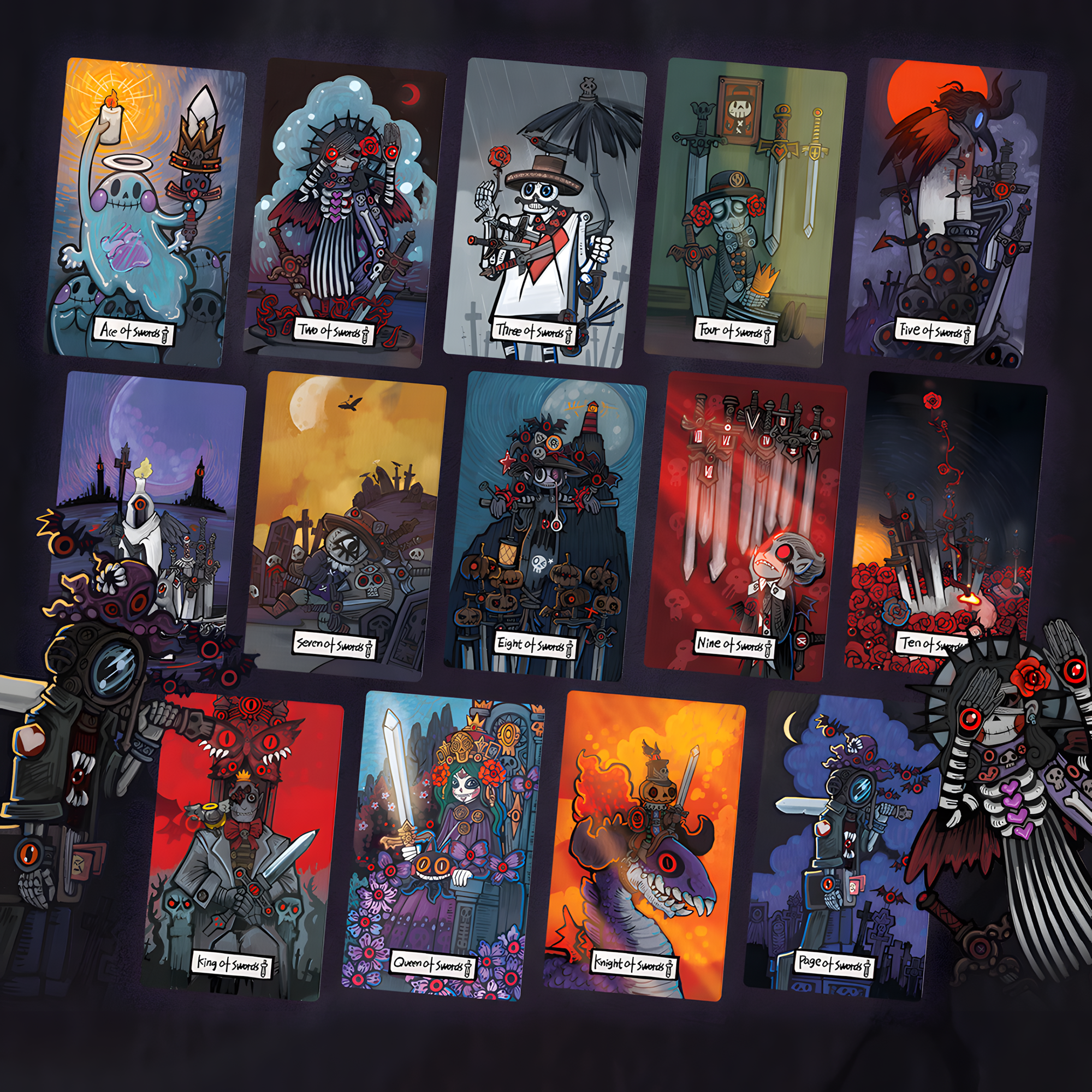 Vermilion Collection – wholesale Tarot cards – Whimsical Realm of Oddities Tarot15