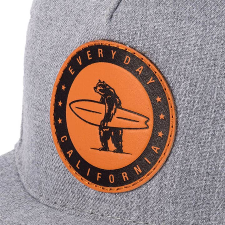 Everyday California - Wholesale Flat Brim Cap - Unisex - Marine Layer Wool Hat - California Surfing Bear Hat3