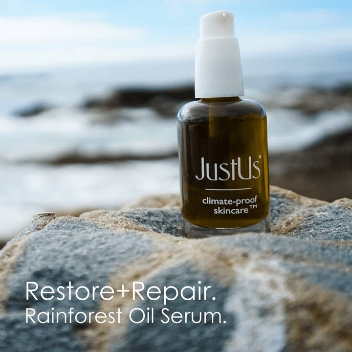 Gendan+Reparer. Regnskovsolieserum - Irritation, heling, rødme, rynker, slaphed, urenheder lindring med Bakuchiol + Andiroba + Tamanu Olier for engroshandel hos JustUs Skincare
