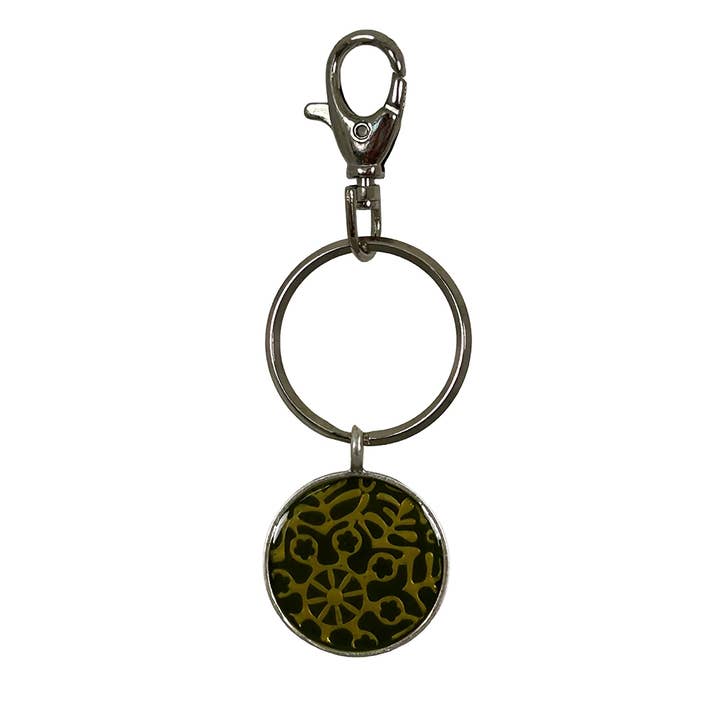 Flower Stencil Keychain/Bag Charm for wholesale by Baked Beads