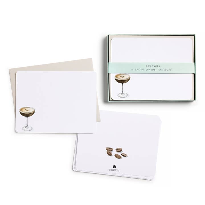 E. Frances Paper - Wholesale Stationery/Notecard Set - Espresso Martini Flat Note Set1