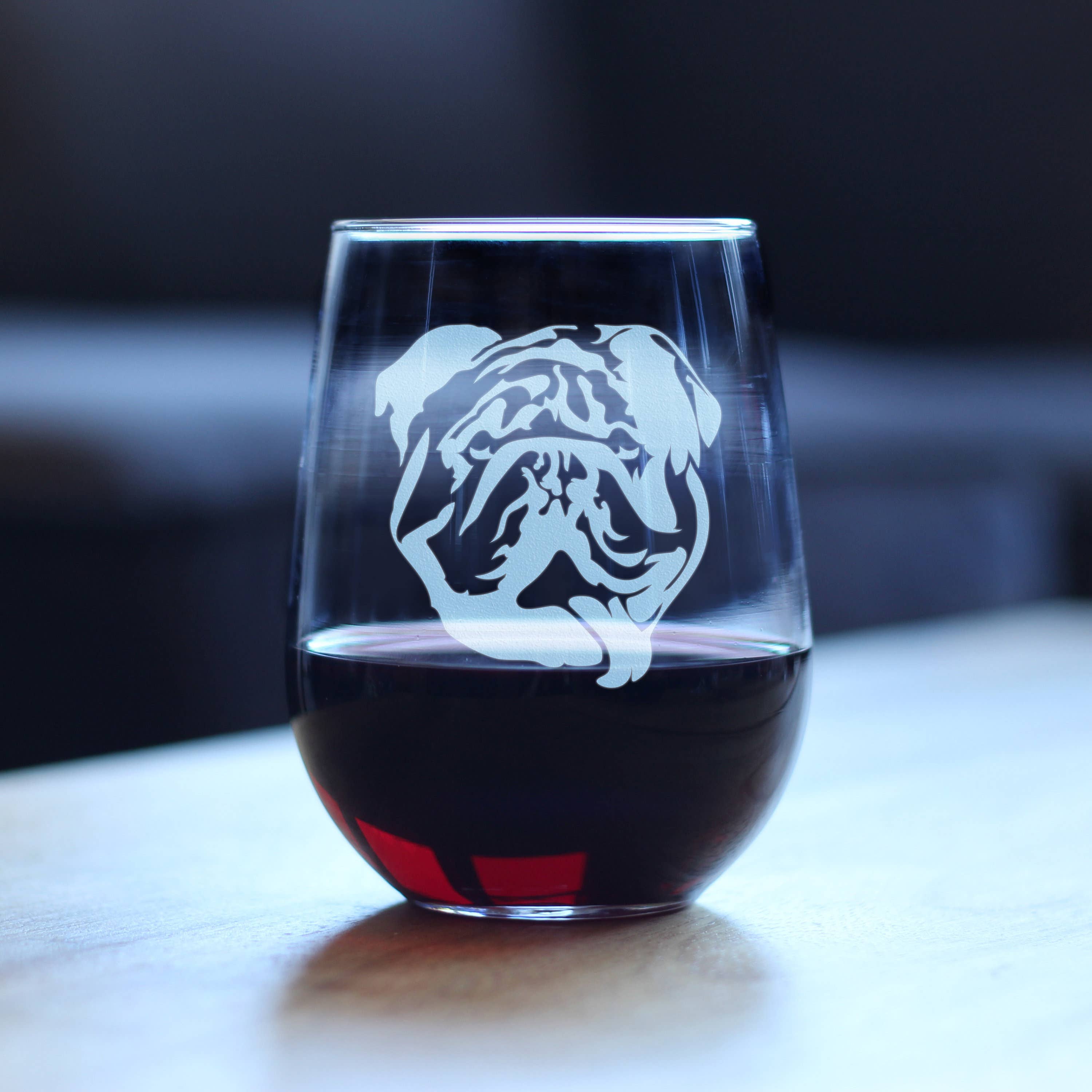 bevvee - Wholesale Wine Glass - English Bulldog Stemless Wine Glass - Bulldog Dogs Gifts1