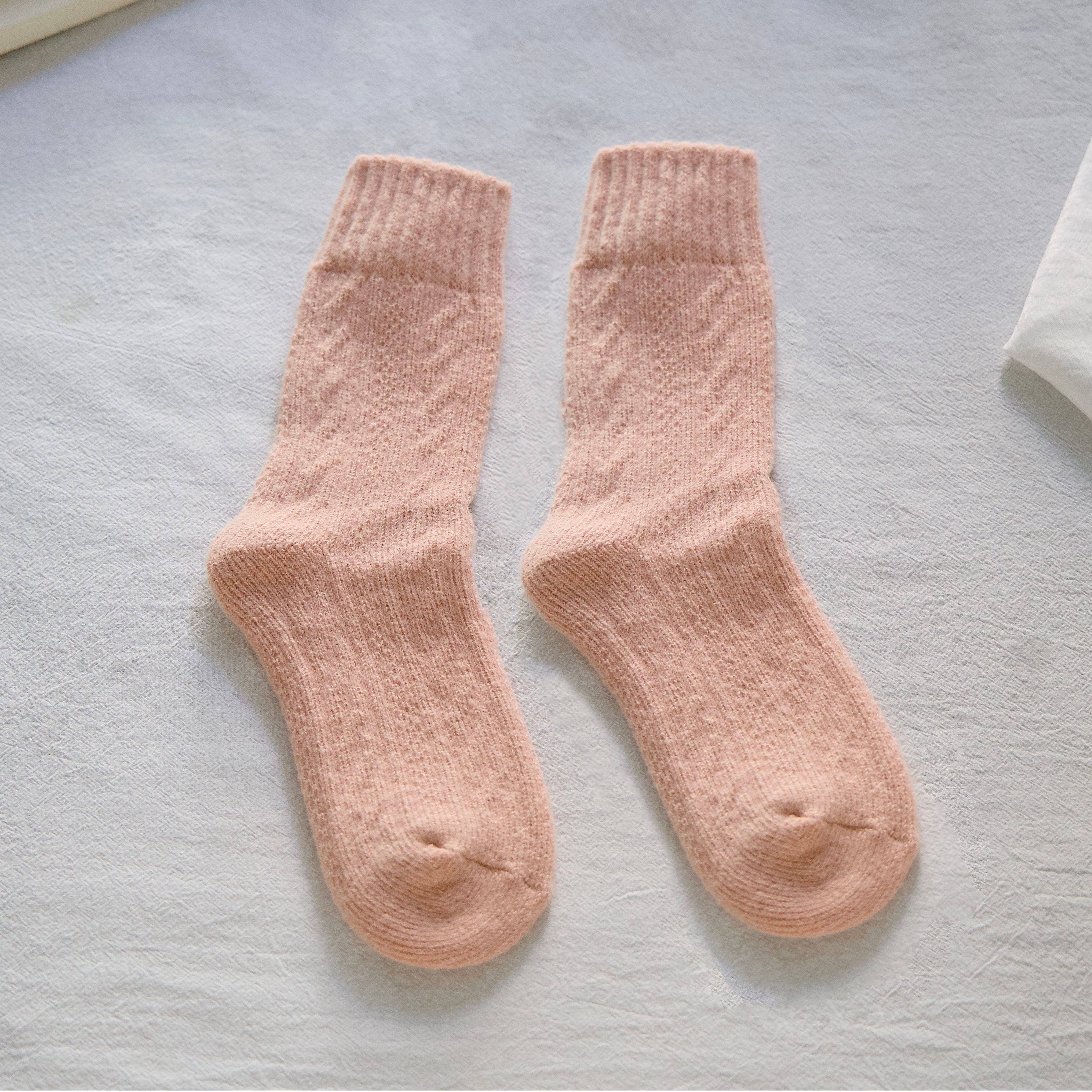 Happy Knits - Venta al por mayor Calcetines - Mujer - Calcetines gruesos de lana para mujer - Calidez acogedora en rosa3