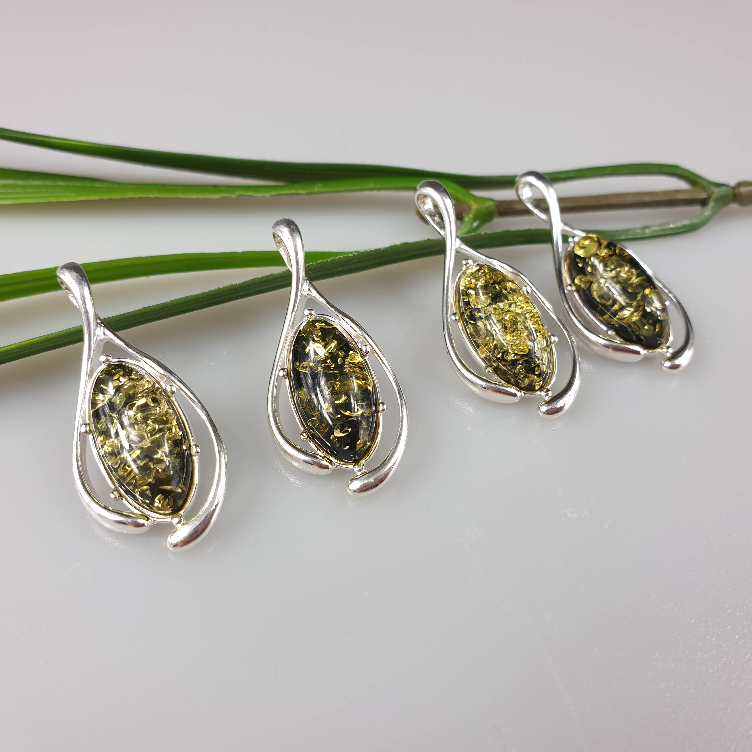 AmberLithuania - Wholesale Pendant/Charm Necklace - Sterling silver 925 necklace. Healing Gemstone pendant7