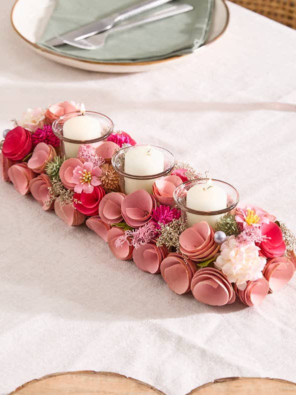 Triple Belford Floral Candle Holder for wholesale by Dibor