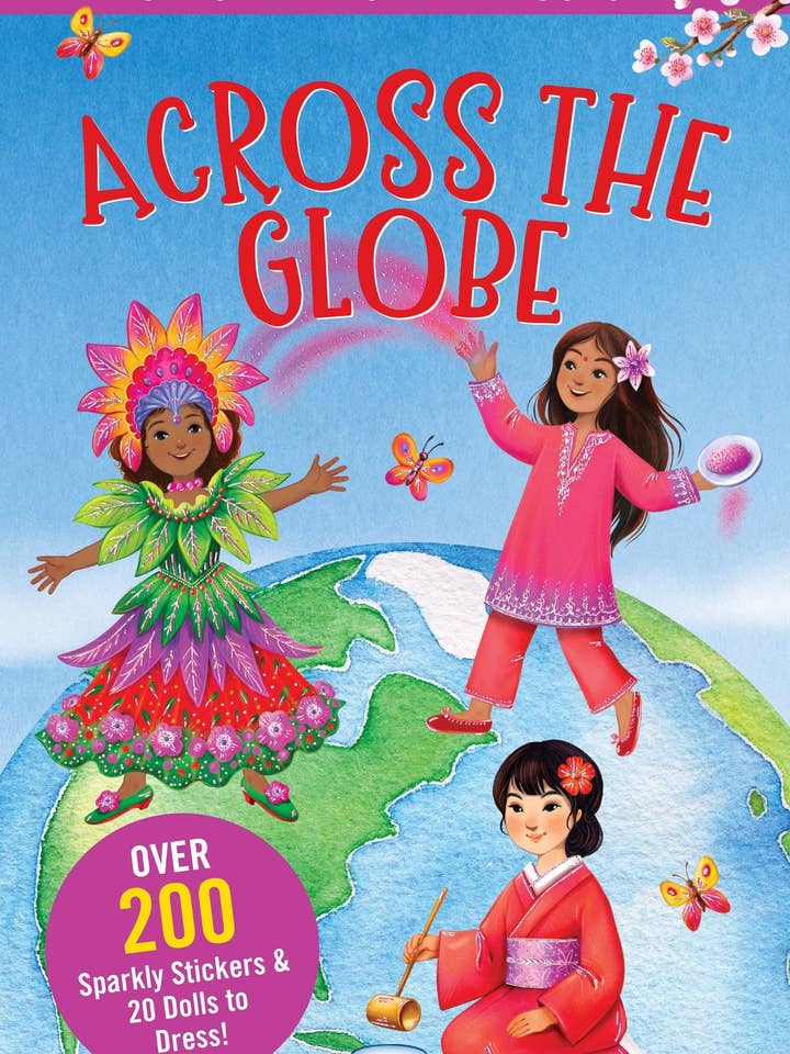 Across the Globe Sticker Doll Dress-Up Book for wholesale by Peter Pauper Press, inc.