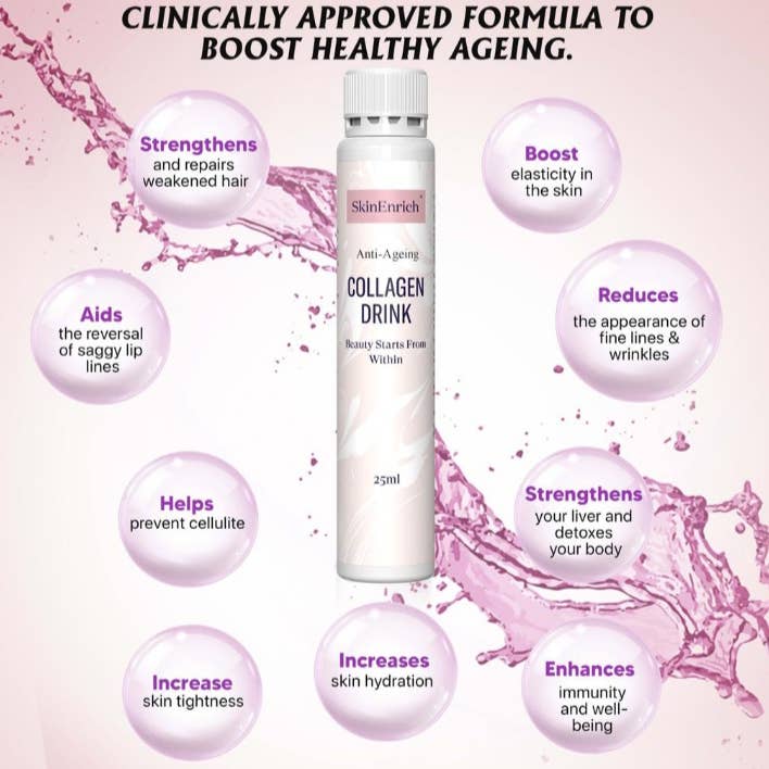 Skin Enrich Ltd – wholesale Oral supplement/vitamin – Anti-Ageing Collagen Drink 10 x 25ml2