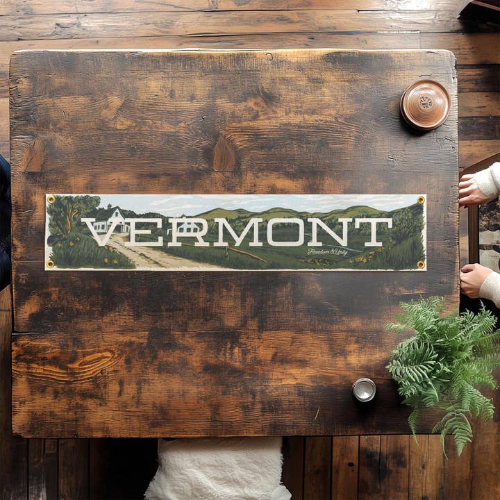 Vermont Felt Banner for wholesale by Benoit's Design Co.
