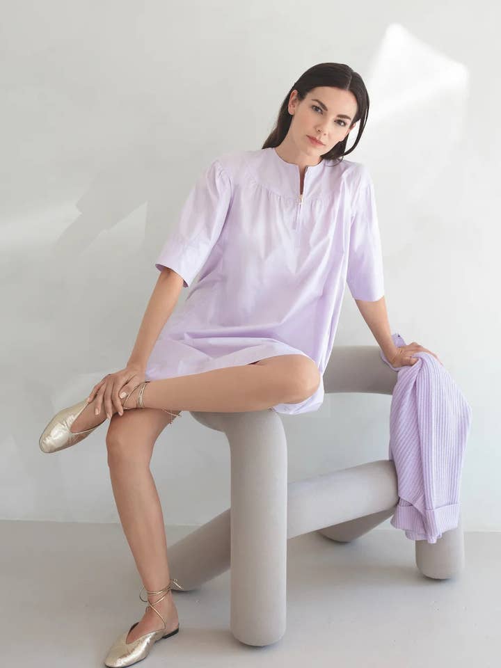 Vestido com Fecho de Correr e Pala por atacado de Spoon