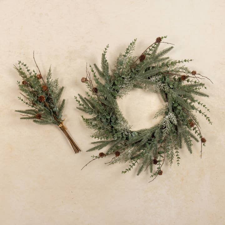 Ragon House - Wholesale Artificial Plant - 20" KRINGLE PINE W/ PINECONE BUNDLE3