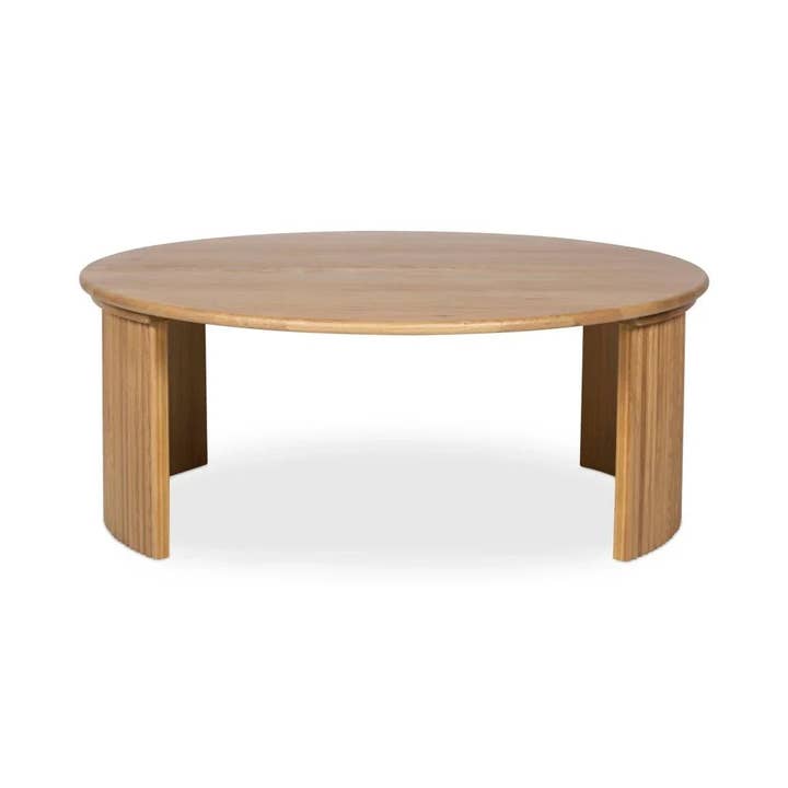 LOOMLAN - Wholesale Coffee Table - Penny Solid Oak Top Round Coffee Table40