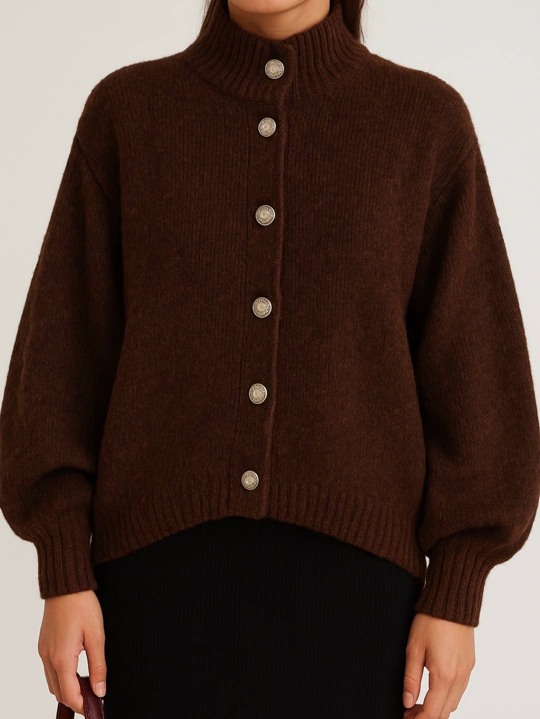 Pomelo paris - Wholesale Cardigan - Women's - ROMA Button Cardigan3