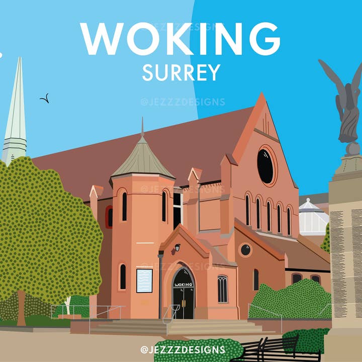 Woking, Surrey - Kunsttryk for engroshandel hos JezzzDesigns