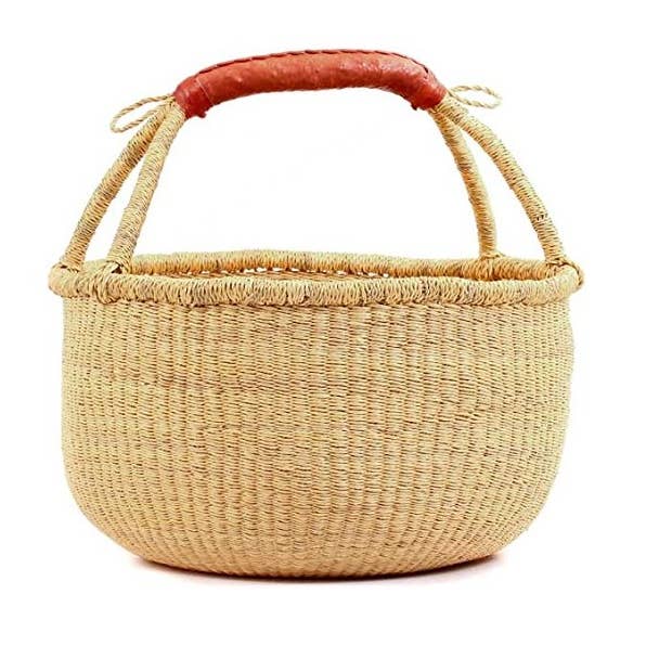 The African Home Goods - Wholesale Beach bag - African Basket | Bolga Ghana Basket Dye Free 14"-16"