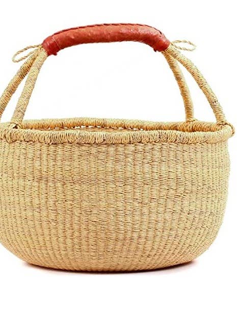 African Basket | Bolga Ghana Basket Dye Free 14"-16" for wholesale by The African Home Goods