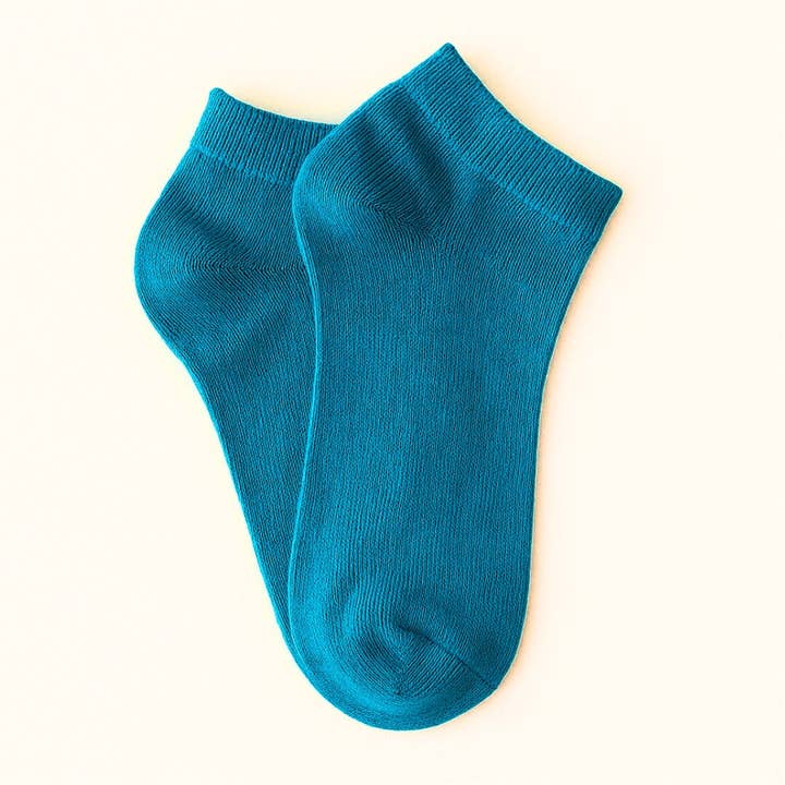 KLUE Ankle plain socks in Lyocell | Turquoise Flash for wholesale by KLUE