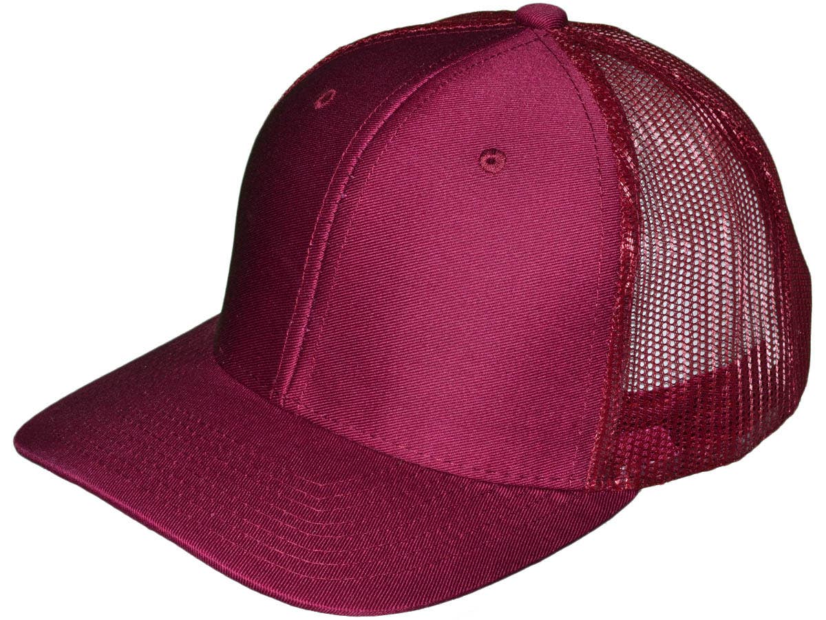 Buck Wholesale – Großhandel Trucker-Cap – Unisex – Blanko Trucker-Hüte — 6 Paneele SnapBack Mesh BK Caps8
