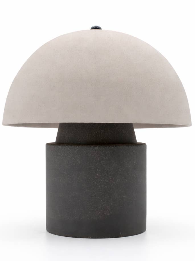 Black&white mushroom lamp for wholesale by Enoceramics