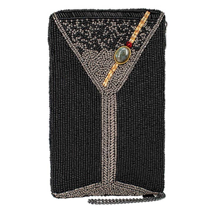 Mary Frances Accessories - Wholesale Crossbody Bag - Women's - Make It Dirty Beaded Martini Glass Crossbody Phone Bag