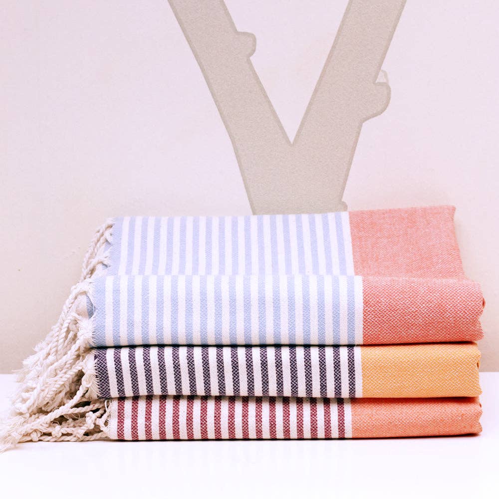 madeathand.nl - Wholesale Beach Towel - Multi Color Striped  Turkish Towel5
