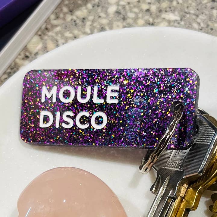 Plus de Love - Venta al por mayor Llavero - Unisex - LLAVERO DISCO DE MOLUSCO con lentejuelas Más amor0