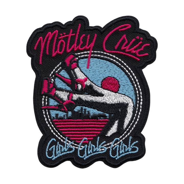 Patch - Motley Crue - "Girls, Girls, Girls" Med Benene Oppe 3.5 for engroshandel hos Square Deal Recordings & Supplies
