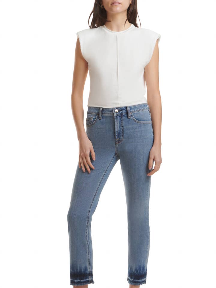 Ankle Straight w/Tie Dye Fray for wholesale by Jen7