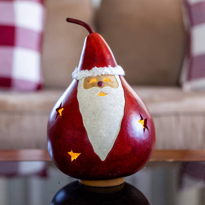 Santa - Medium Lit for wholesale by Meadowbrooke Gourds