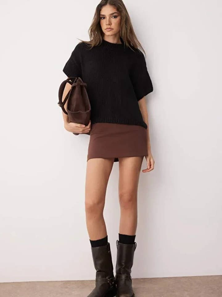 Overdimensioneret blødt striktrøje for engroshandel hos Hoxton Gal