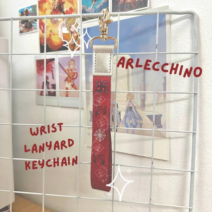 Arlecchino Leder-Handgelenksschlüsselanhänger - Genshin Impact für den Großhandel von Studio Ayu
