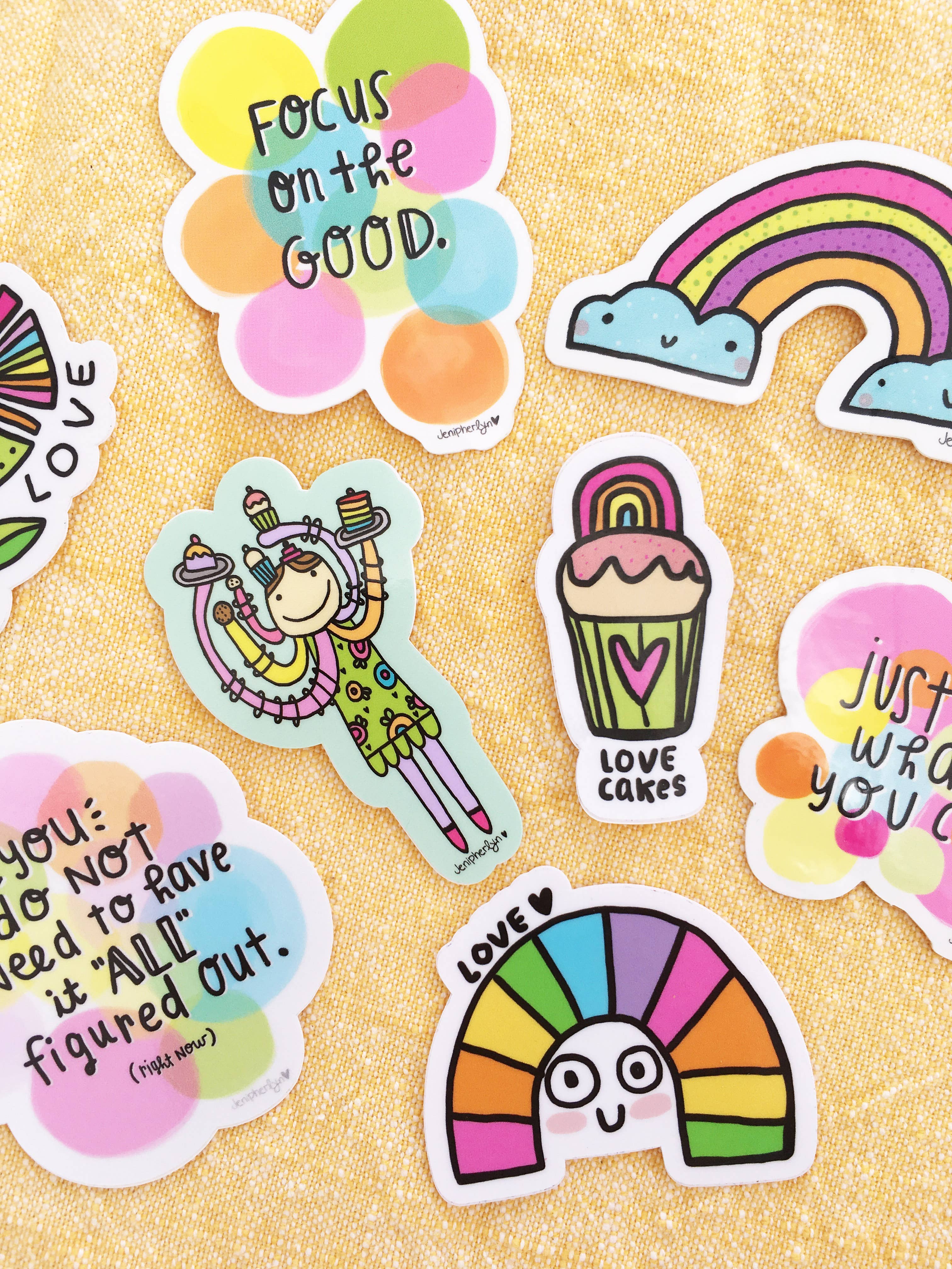 Jenipher Lyn / Nightly Doodles - Wholesale Sticker - Super Hero Heart - Kawaii Vinyl Love Sticker2