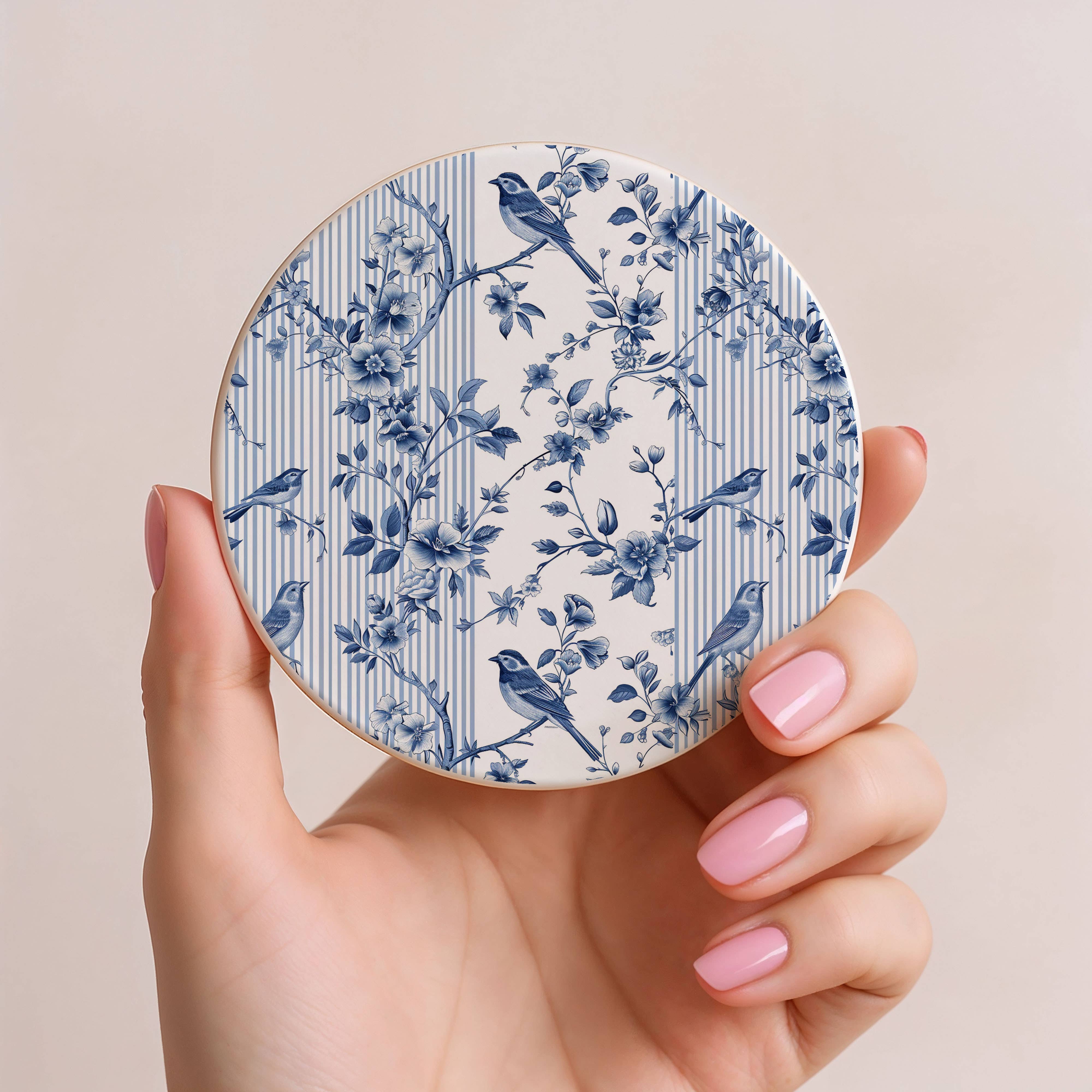 Gia Roma - Wholesale Decorative Tabletop Object - Blue Country Coaster Elegant Grandmillennial Blue Home Decor73