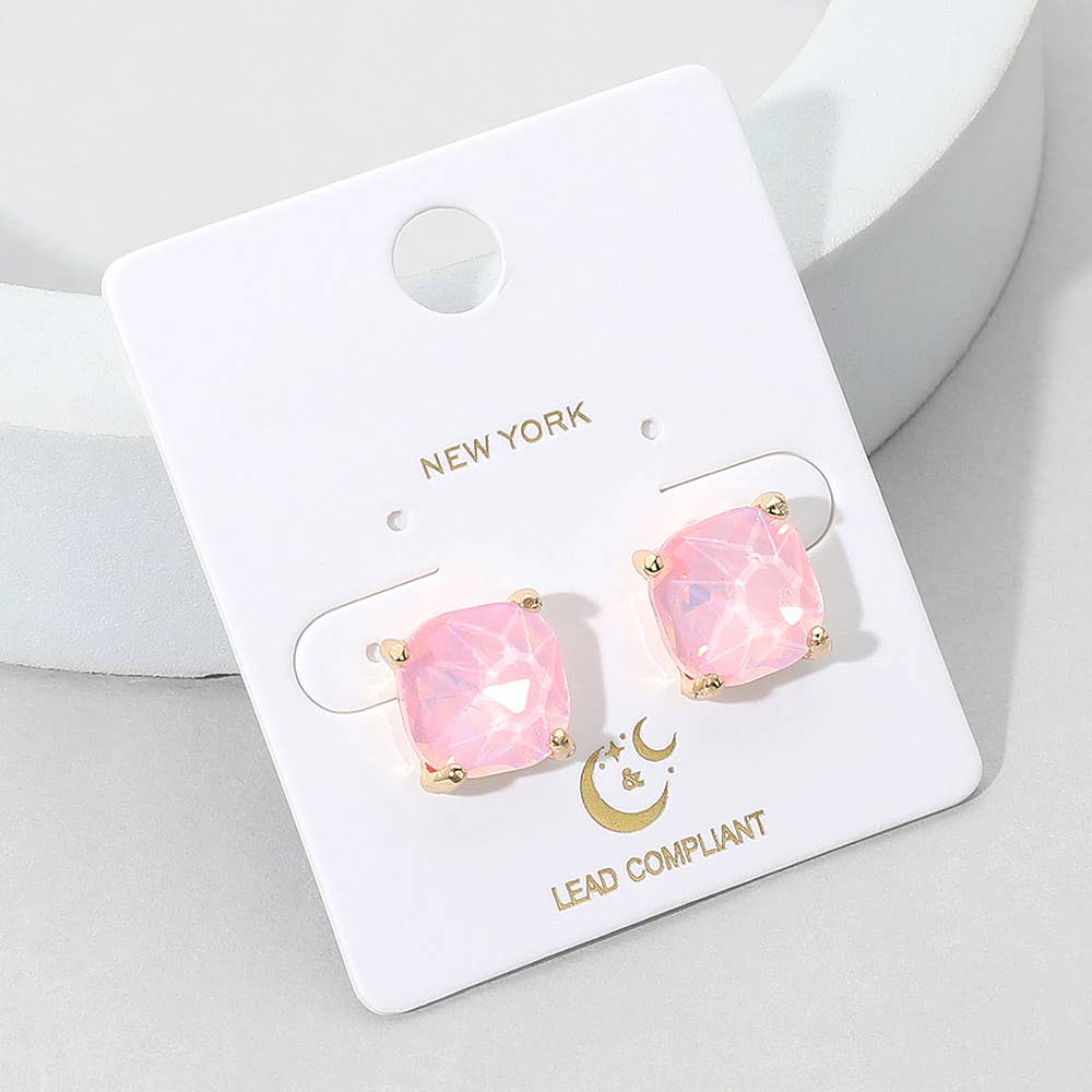 Sensibling Corp. – Großhandel Ohrstecker – Quadratische Steinohrstecker mit Kissen für den Abend25