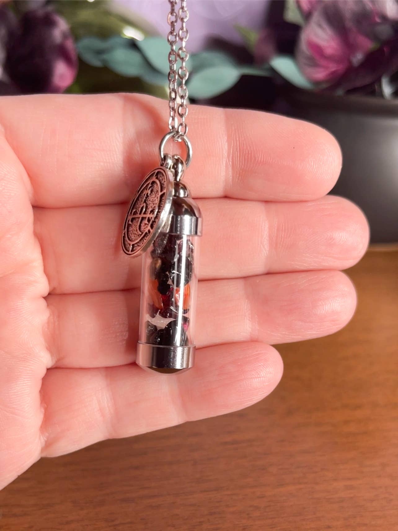 Moondust and Raven - Wholesale Pendant/Charm Necklace - Lilith Spell Jar Amulet Necklace, Witchy Crystal Jewelry 3