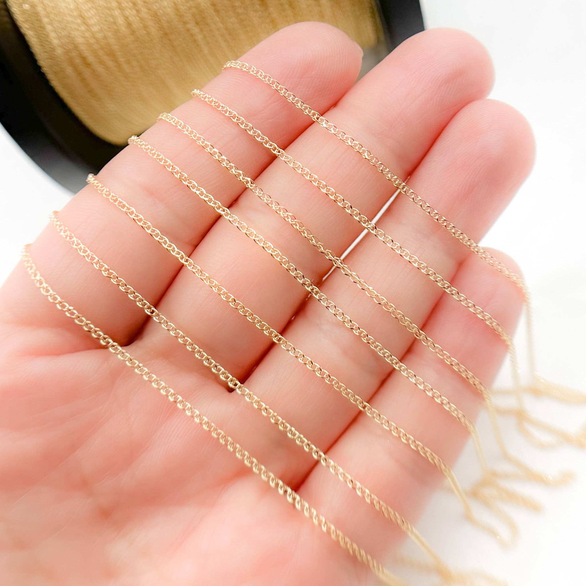 Jewels & Chains – wholesale Link & chain necklace – 020SPLT4ByFt. 14K Solid Gold Wheat Chain Necklace3