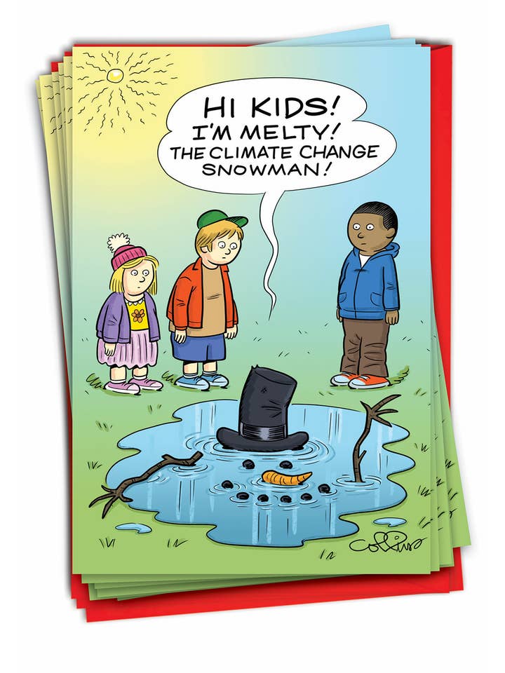 Boîte de 12 cartes de Noël - Melty The Snowman pour la vente par NobleWorks