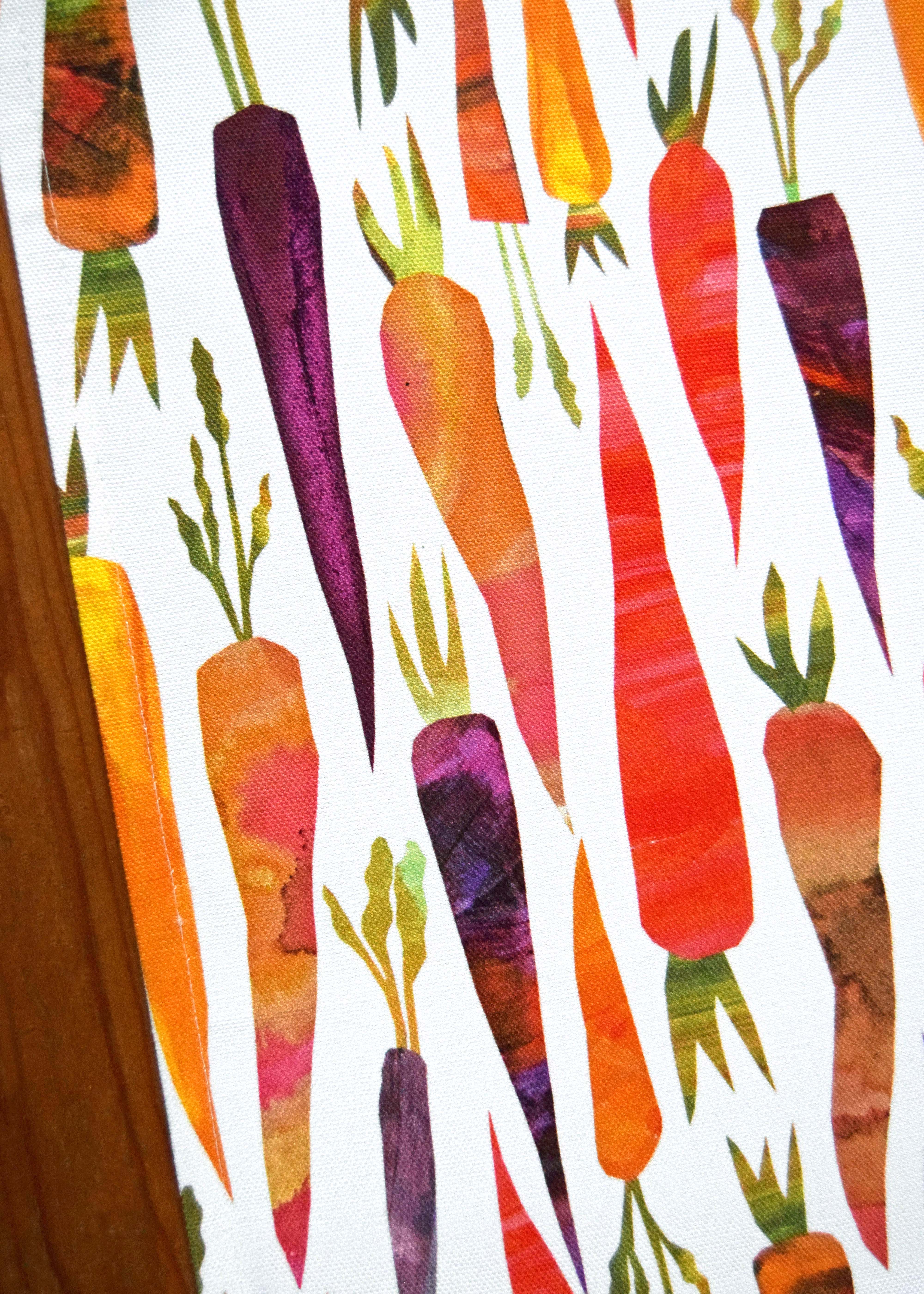Freya Snow - Wholesale Tea Towel - White Carrots Cotton Tea Towel / Dish Towel / Kitchen Towel2