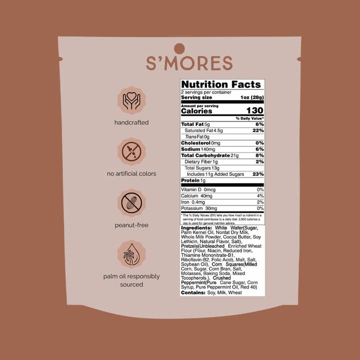 Chunk Nibbles - Wholesale Pretzels - S'mores Chunk Nibbles 2oz Snack Pack4