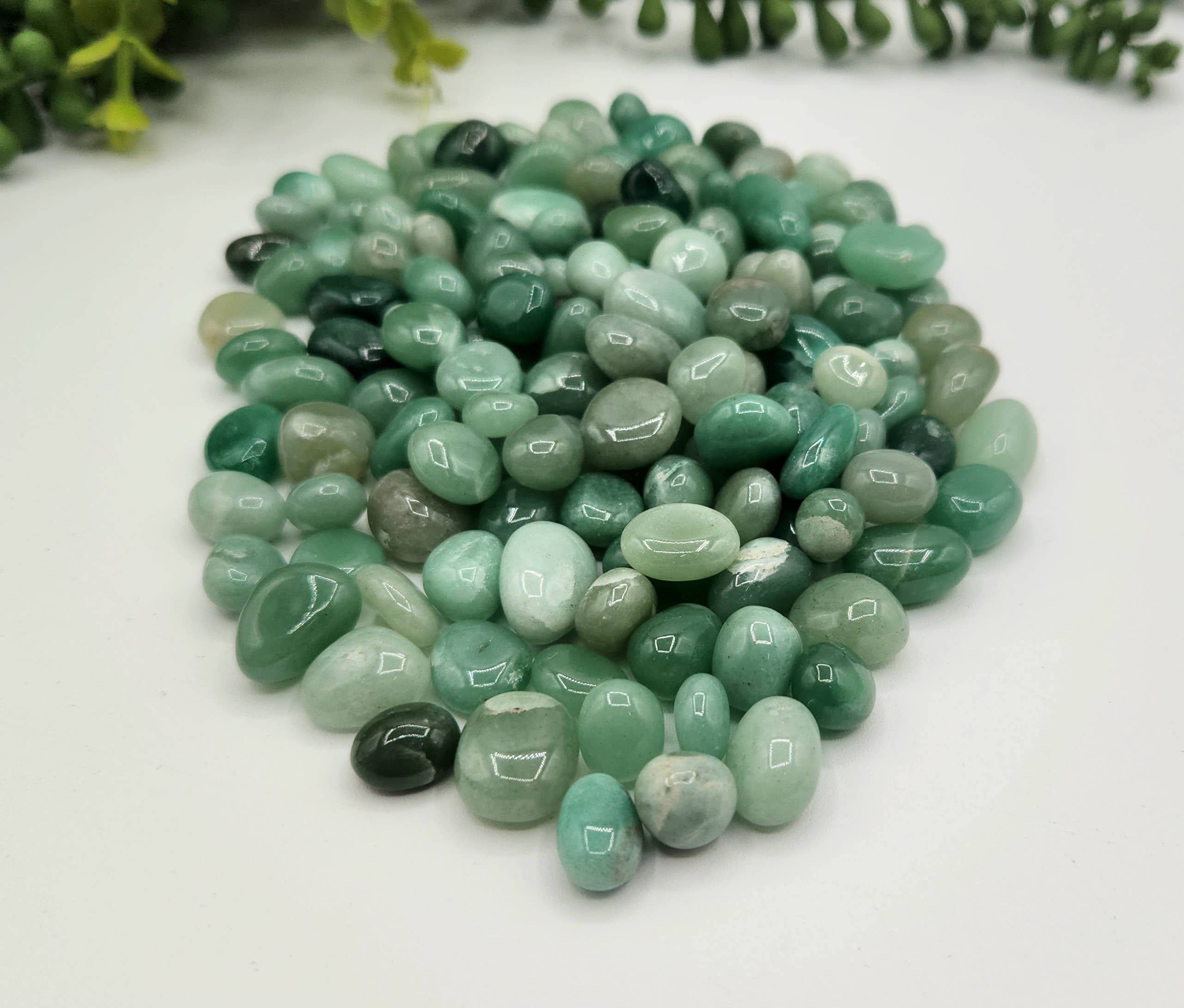 Meraki Gemstones – wholesale Spiritual stone/crystal – Green Aventurine Tumbled Gemstones 10-20mm (0.5kg/1.1 lbs.)2