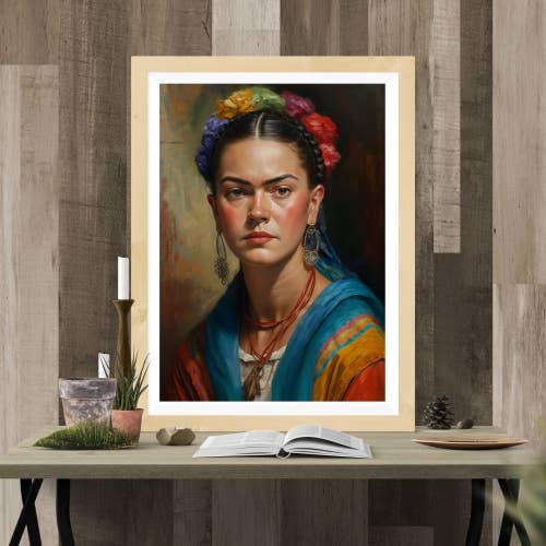 Frida Kahlo Oil Painting Style Print for wholesale by Suave Art Prints
