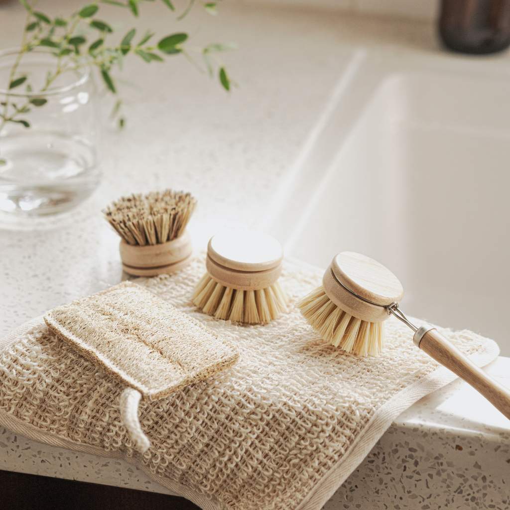 Jungle Culture – wholesale Städborste – Bamboo Dish Brush Set | Tvätt Rengöringsborstar 4st7