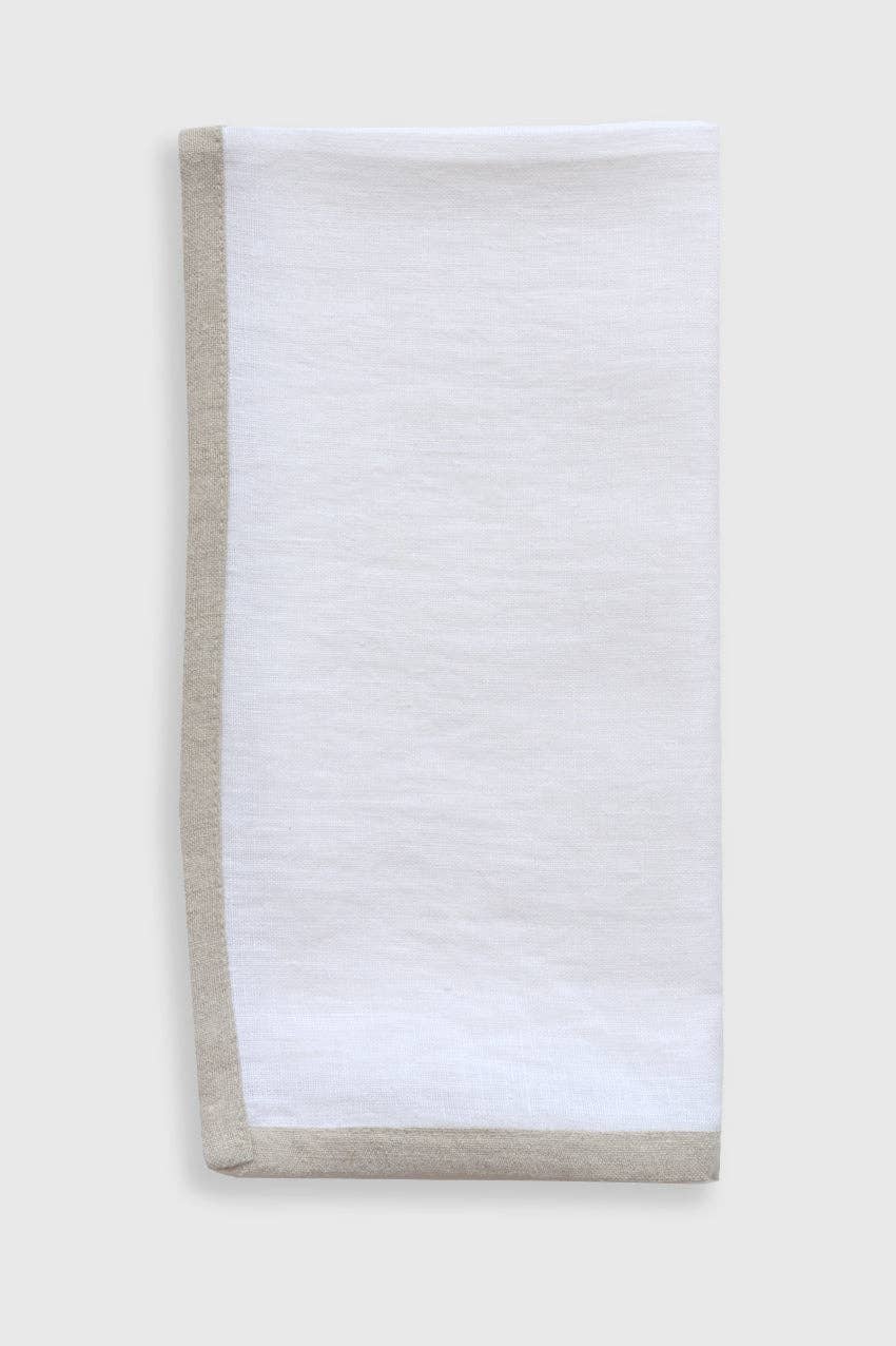 Linen Way Inc. - Wholesale Dinner & Cloth Napkin - Laurel Linen Napkin with Natural Border - Available 8 Colors8