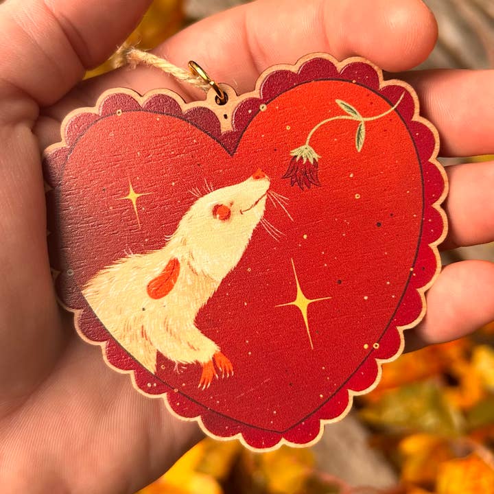 Ornamento di Ratto in Legno per la vendita all'ingrosso da parte di Glitter and Toadstools