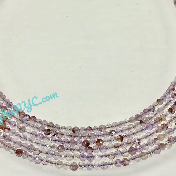 KayleeNYC – Engroshandel Perlehalskæde – 2mm Naturlige Super Syv Halskæder Krystaller Helbredende Energi3