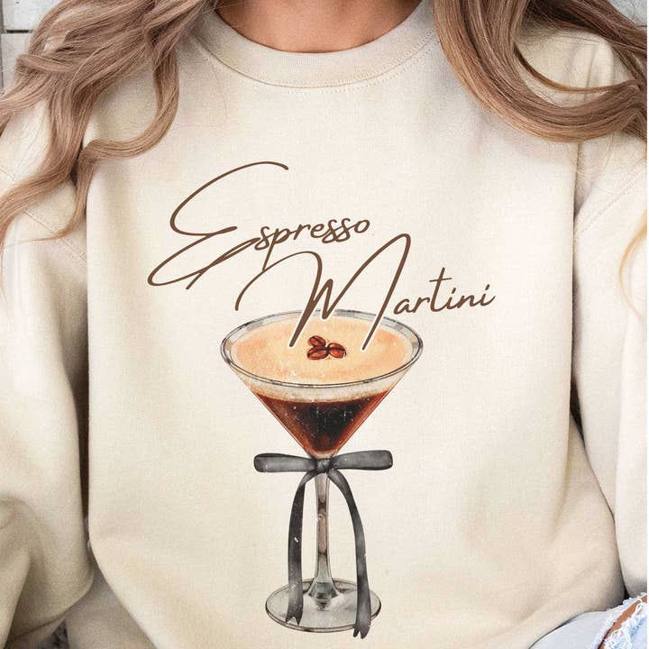 ESPRESSO MARTINI Oversized Graphic Sweatshirt for wholesale by A. BLUSH CO